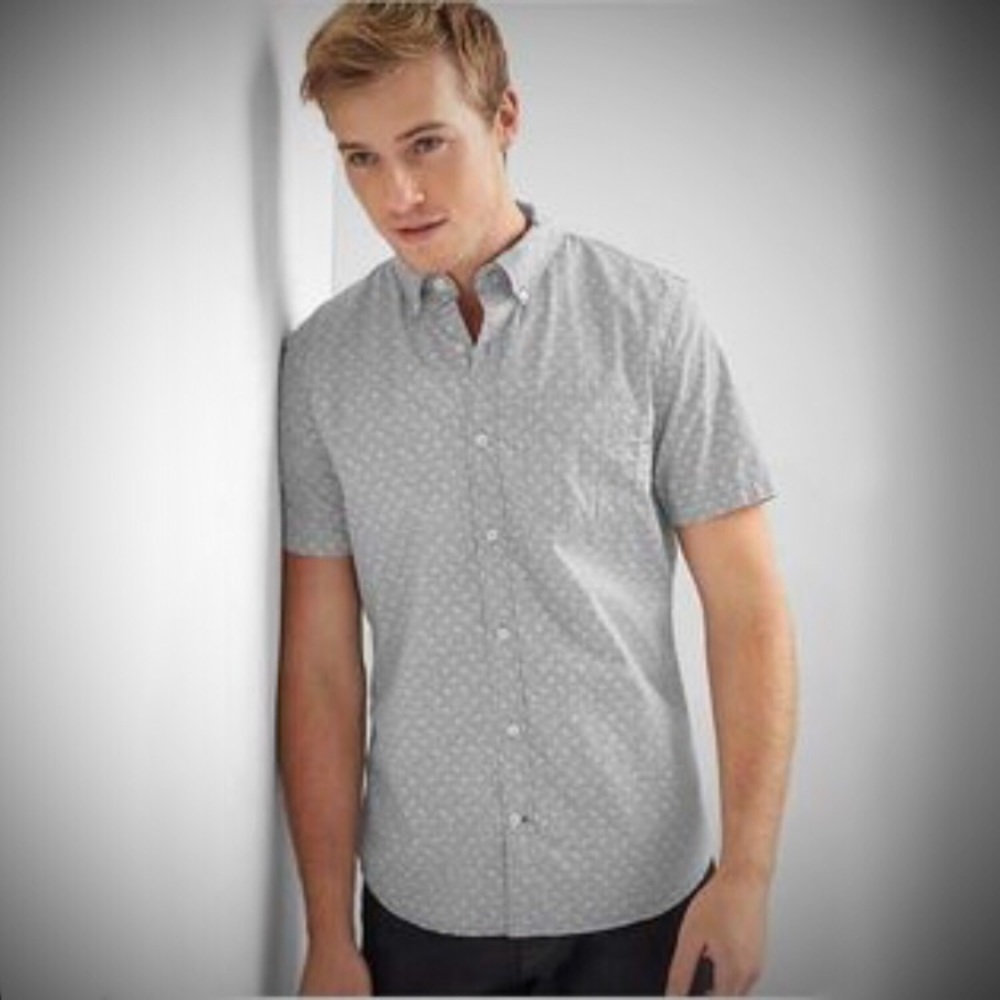 Gap palm tree print shirt sleeve oxford